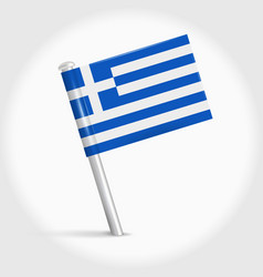 Greece Map Pin Flag 3d Realistic