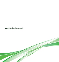 Abstract green background green transparent wave Vector Image