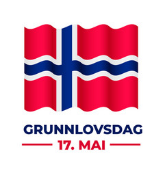 Norway Constitution Day Typography Poster