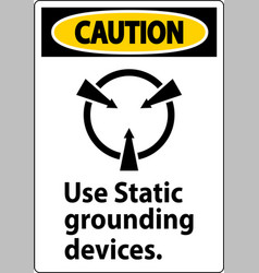 Caution Sign Use Static Grounding Devices