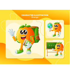 Cute Orange Characters In Education