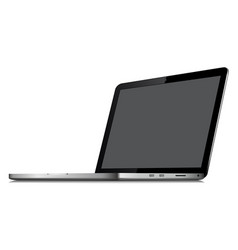 Laptop In Angled Position With Blank Screen