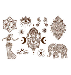 Lord Ganesha Elephant Dance Moon On Hand