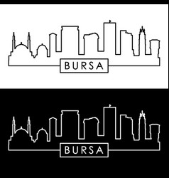 Bursa Skyline Linear Style Editable File