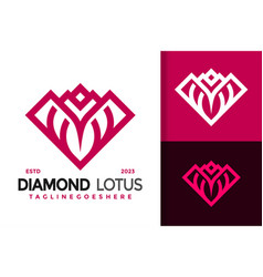 Letter M Diamond Lotus Monogram Logo Icon