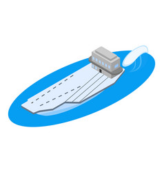 Military Warship Icon Isometric Style