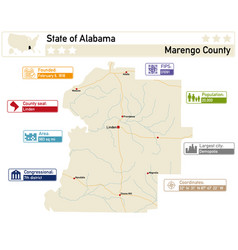 Detailed Infographic And Map Of Marengo County In