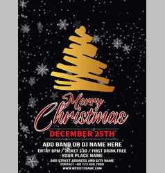 Merry Christmas Party Poster Flyer Design