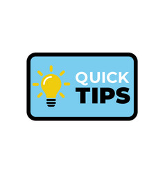 Quick Tips Icon Badge Ready For Use In Web