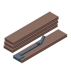 Floor Hardwood Icon Isometric Woodi