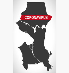 Seattle Washington City Map With Coronavirus