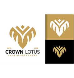 Beauty Crown Lotus Modern Logo Icon