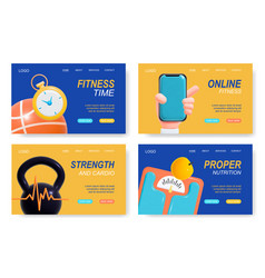 Fitness Banners Set