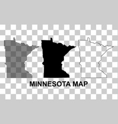 Set Of Minnesota Map United States Of America