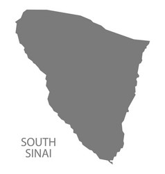 South Sinai Egypt Map Grey