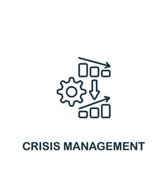 Crisis Management Icon Monochrome Simple Time