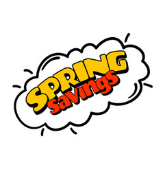 Written Spring Savings Concept Discount