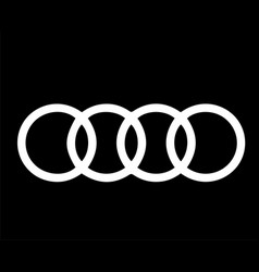 Audi Brand Symbol Logo White Design German Cars