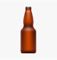 Full Brown Beer Bottle Isolated On White