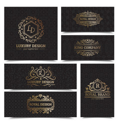 Luxury Products Labels Design Set