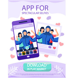 App For Spectacular Selfies Concept Poster