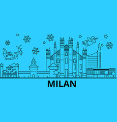 Italy Milan Winter Holidays Skyline Merry