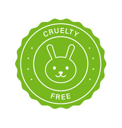 No Tested On Animal Stamp Cruelty Free Green