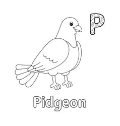 Pigeon Alphabet Abc Coloring Page P