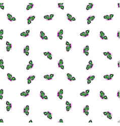 Simple Stylized Moth Seamless Pattern Butterflies