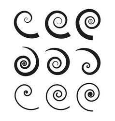 Black Swirls Icons Abstract Geometric Pattern