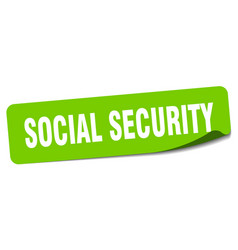 Social Security Sticker Social Security Label