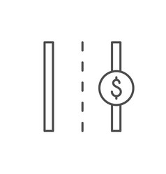 Toll Way Line Outline Icon