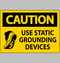 Caution Sign Use Static Grounding Devices