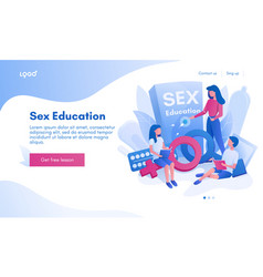 Sex Education Landing Page Design Website Banner