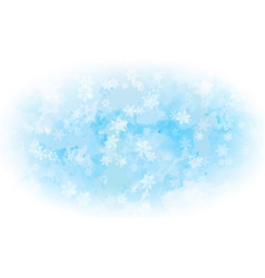 Abstract Snow Flakes On Blue Ice Background