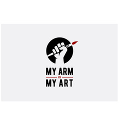 Arm Fist Hand Paint Brush Painter Artist Logo