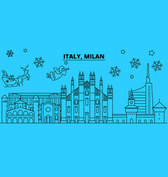 Italy Milan City Winter Holidays Skyline Merry