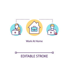 Work At Home Concept Icon Part Time Job For Mom