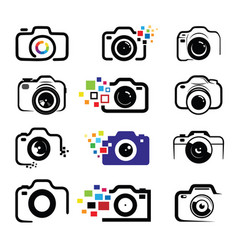 Creative Camera Photography Devices Set Logo