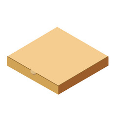 Pizza Isometric Closed Cardboard Box Delivery