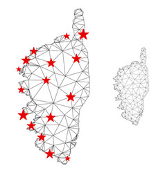 Polygonal 2d Mesh Corsica France Island Map