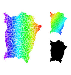 Spectrum Gradient Star Mosaic Map Of Penang Island