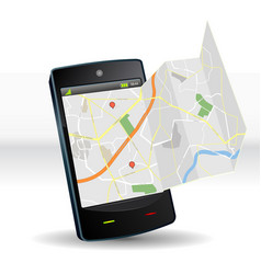 Street Map On Smartphone Mobile Device