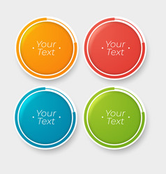 3d Circular Buttons In Four Colors With Text Space