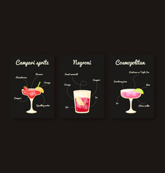 Cocktail Recipe Posters Campari Spritz