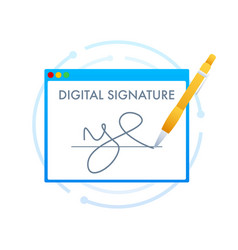 Electronic Contract Or Digital Signature Concept