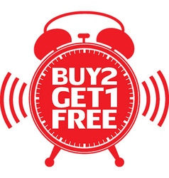 Buy 2 Get 1 Free Red Alarm Clock