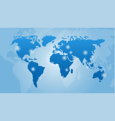 Blue Corporate World Map Design