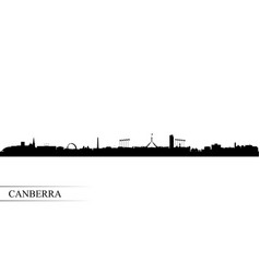 Canberra City Skyline Silhouette Background