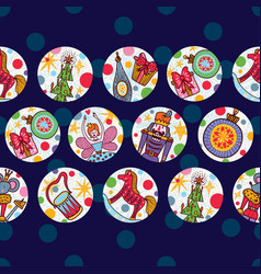 Christmas Line Seamless Horizontal Border